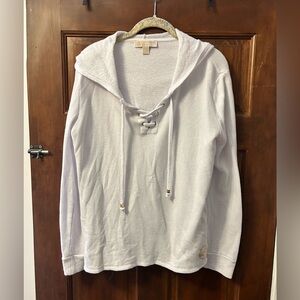 White Michael Kors Women’s Sweater with hood Size Large